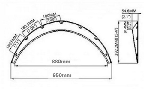 Poszerzenia nadkoli big czarne +45mm 2 sztuki