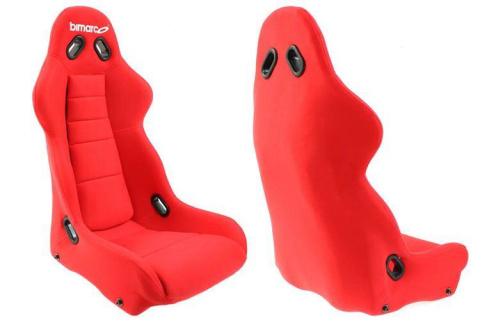 Fotel sportowy Bimarco Cobra III welur red