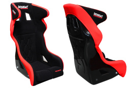 Fotel sportowy Bimarco FIA Hamer PRO welur black-red
