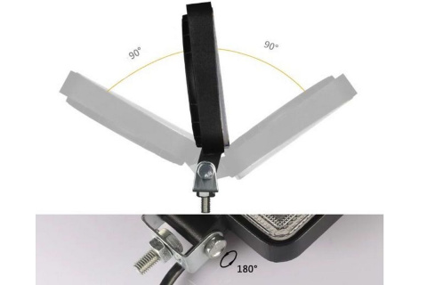 Lampa robocza led 72W 12-24V 2880LM halogen + obrysowa