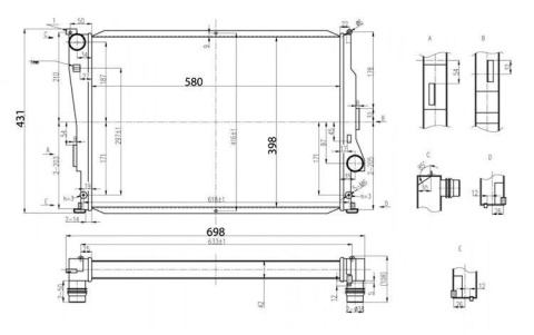Chłodnica wody TurboWorks BMW E46 M3