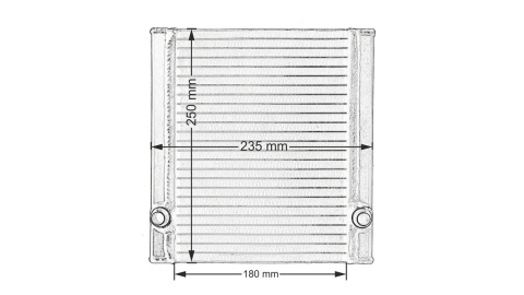 Chłodnica wody TurboWorks MERCEDES A45 AMG W176 2013+ (BOCZNA)