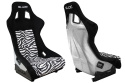 Fotel sportowy Slide KS2 Premium Black & Zebra Welur Silver Glitter