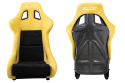 Fotel sportowy Slide KS2 Premium Black & Yellow Welur Black Glitter