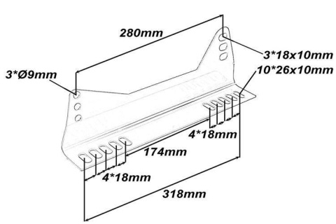 Mocowanie boczne fotela Slide stalowe