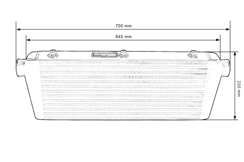 Intercooler TurboWorks 550x230x65mm wejście 2,25" BAR AND PLATE