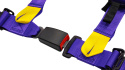 Pasy sportowe 4 punktowe 2" Slide V2 fioletowe E4