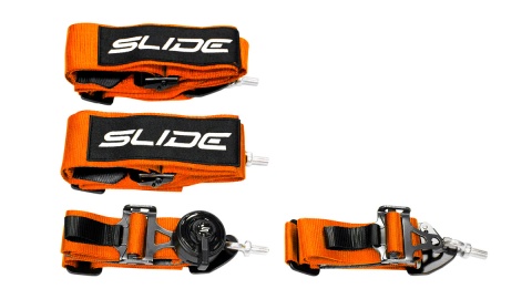 Pasy sportowe 4 punktowe 3" Slide V2 Quick pomarańczowe
