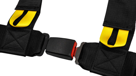 Pasy sportowe 4 punktowe 3" Slide V2 czarne E4